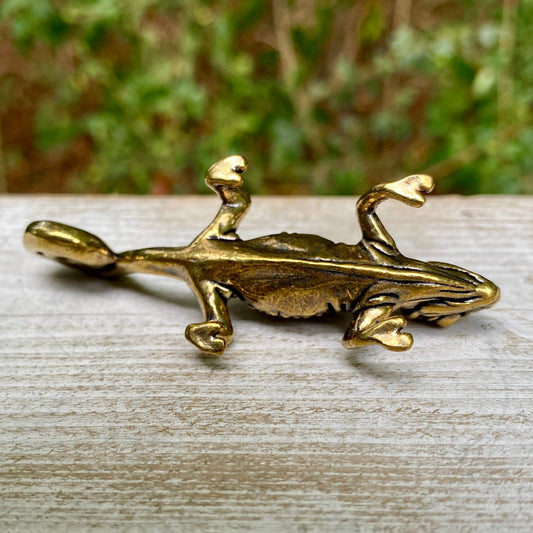 Solid Brass Chameleon – Symbol of Adaptability, Change & Perception