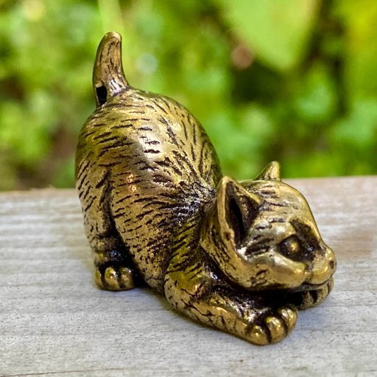 Solid Brass Cat – Symbol of Independence, Mystery & Intuition