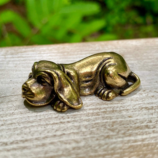 Solid Brass Basset Hound – Symbol of Loyalty, Persistence & Calm