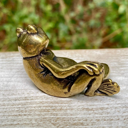Solid Brass Frog – Symbol of Transformation, Renewal & Luck